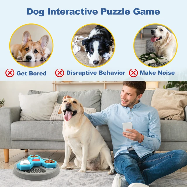 2-Layers Dog Puzzle Toys Slow Feeder Food Dispenser Interactive Increase Puppy IQ Anti-Choking Tableware Dog Licking Plates 6