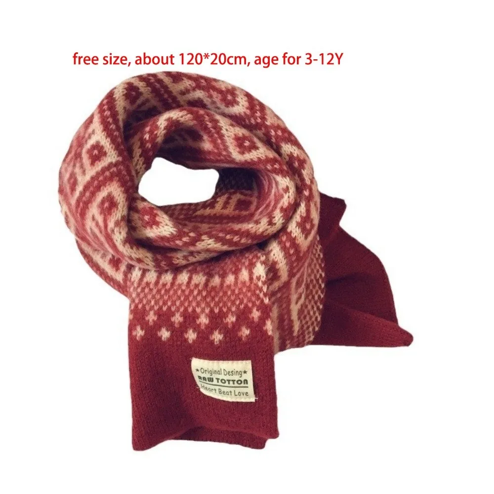 New Windproof Neck Warmer Coldproof Warm Neckerchief Snowflake Knitted Fake Collar 3-12Y