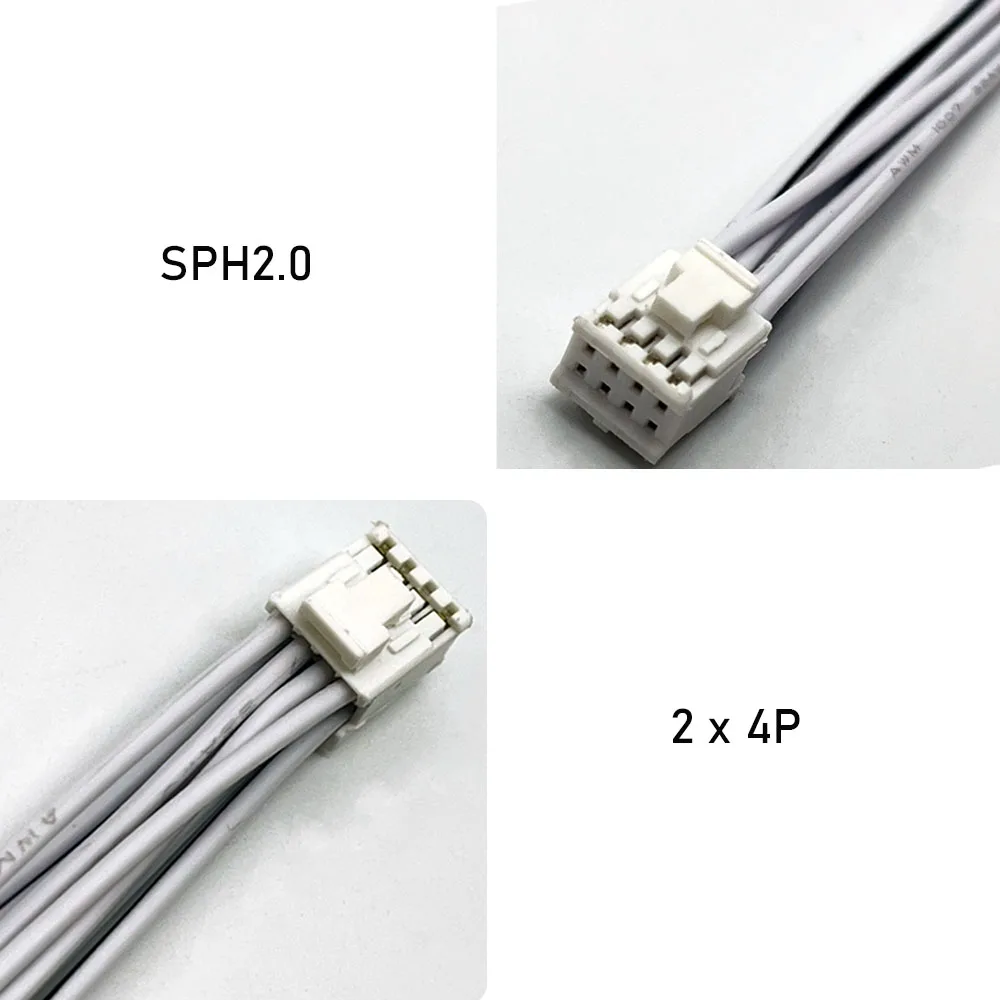 8핀 SPH 2.0mm 간격 2*4 이중 행 단자 커넥터 전자 하네스 안드로이드 헤드 유닛 CAN 버스 박스 UART 배선용