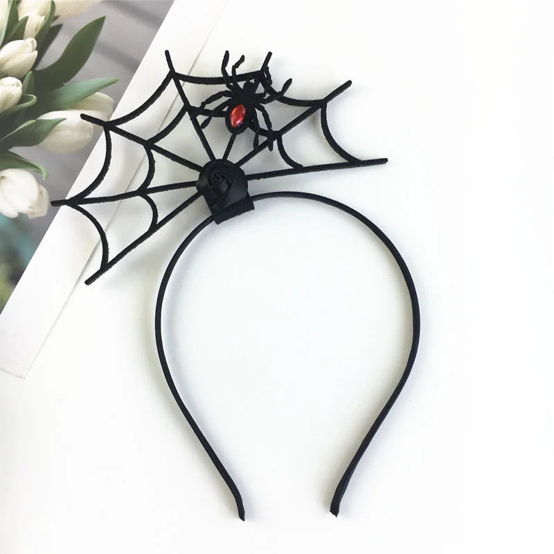 Halloween Party Supplies Creative Hair Accessories Demand Halloween Themed Hair Accessories Eye-catching Headband Spider Web