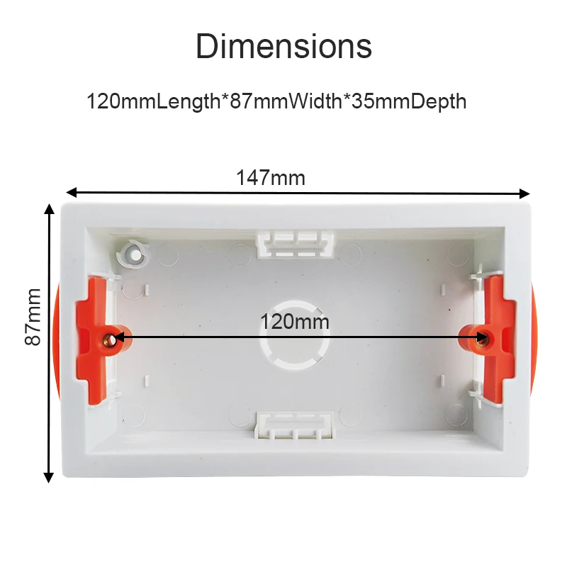 146 Type UK Standard 35mm Depth Dry Lining For Gypsum Board / Drywall / Plasterboad Wall Switch Socket Dry BOX, switch box,wall socket box,dry lining box
