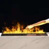 European Style Multi Color LED Simulation Carbon Flame Voice Activated Embedded 3D Fogging Electric Fireplace 1