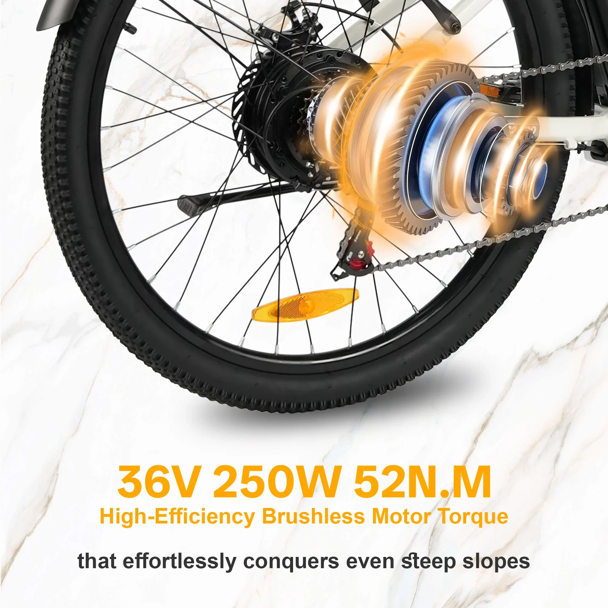 TTGO C2PRO Urban Commuting E-Bike 250W Bürstenloser Motor 36V18Ah Lithium-Akku Elektrofahrrad 26*1,95" Reifen Trip E-Bike – Detail 1