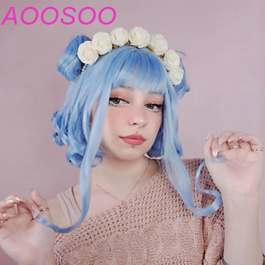 

Synthetic chemical fibre hair wig headgear lolita wig teen siren daily wear suitable for all