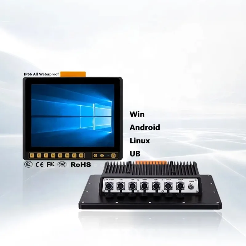 

12.1 Inch IP66 Waterproof Industrial Fanless In-Vehicle Computer Panel PC Embedded TouchScreen All In One Pc for vehicle-mounted