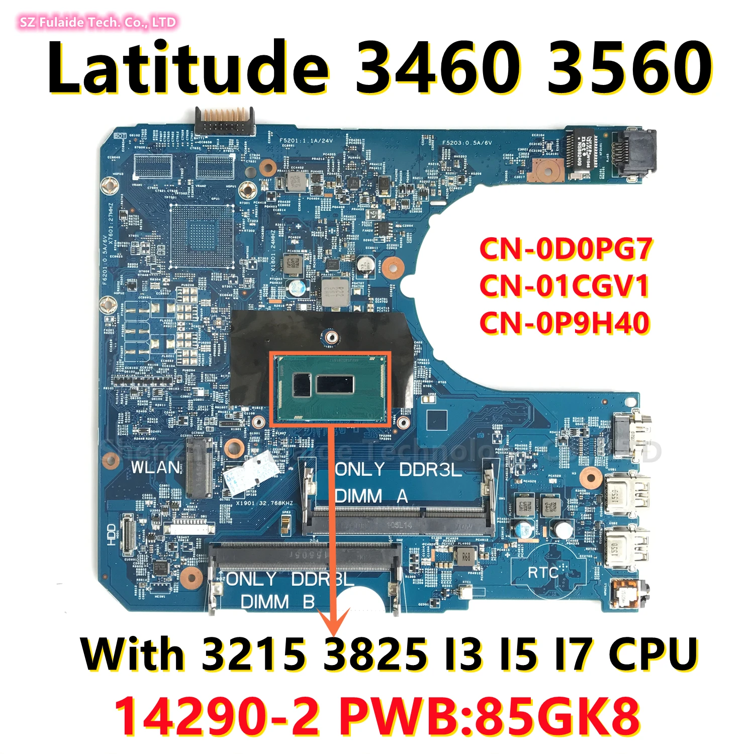 Carte Mère Dell Latitude 3460 - Processeur Intel I5-5200U - Testée Fonctionnelle - Occasion