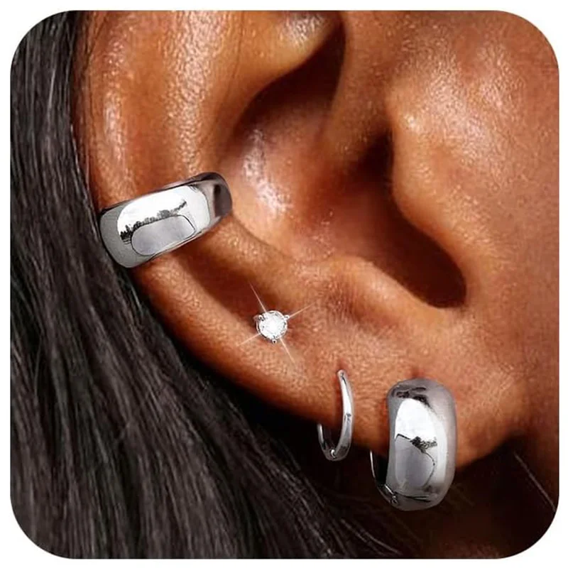 7 Paia Orecchini A Cerchio Piccoli Ipoallergenici - Cerchietti Per Cartilagine, 8-20mm, Per Donne E Uomini - Foto 7