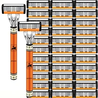 NEW Shaver Men Razor Shaving 6 Layer Stainless Blade Shaver Reusable Safety Razor Hair Removal Shaver Imported Blade Multi Tool