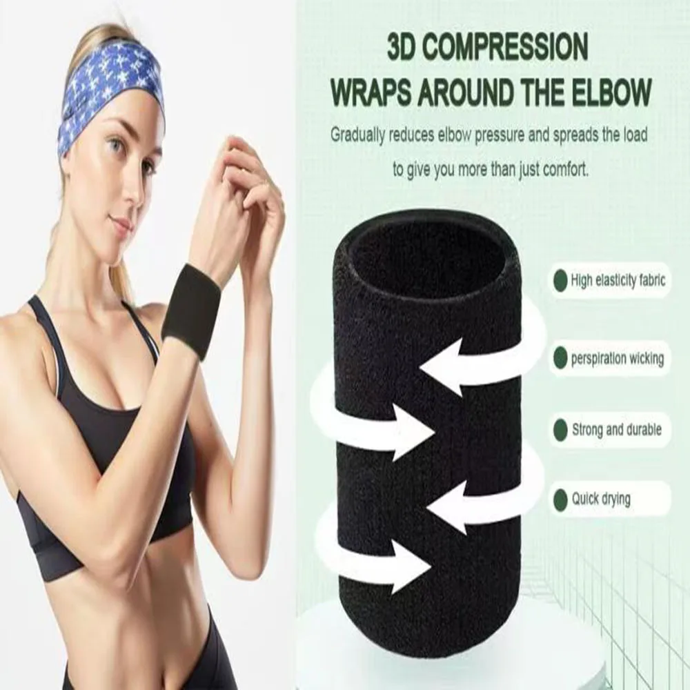 Wristbands for Men and Women, Breathable Tennis Wristbands Sweat-Absorbent Multi-Purpose for Basketball, Running, Gym