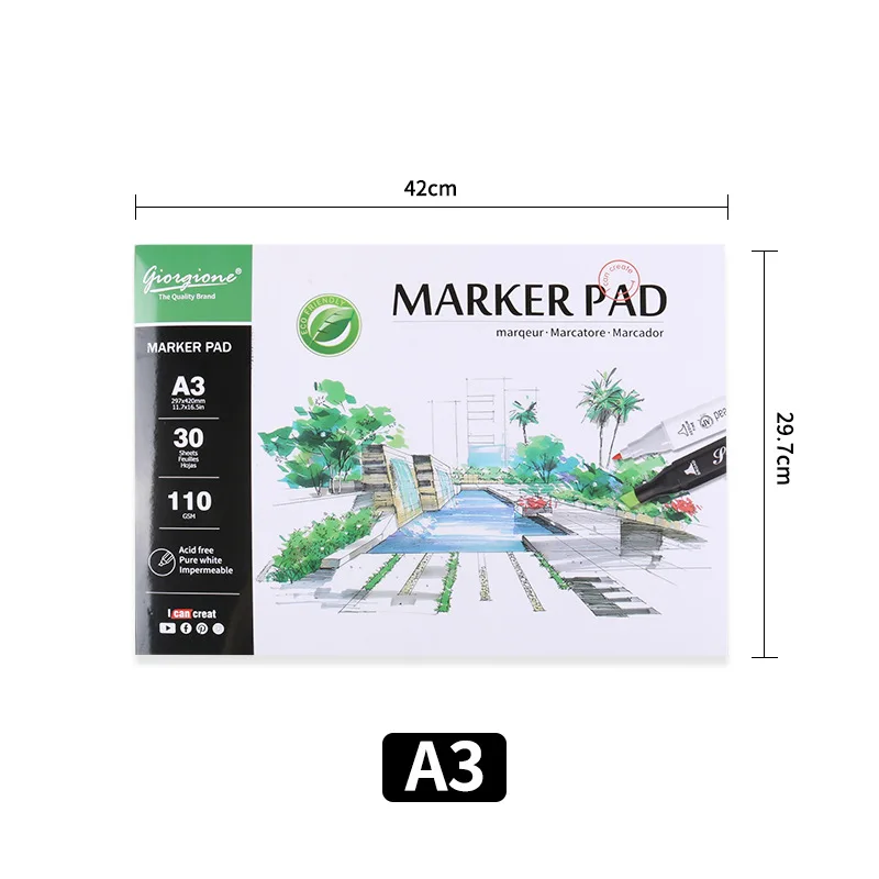 Handmade Paper Pad, A4, 210x297 mm, 110 g, 20 Sheet, 1 Pack