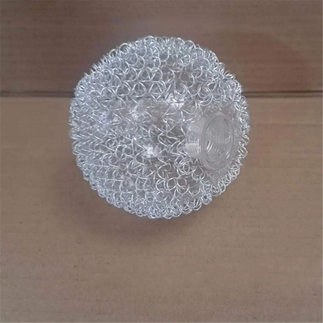 Sostituzione del paralume in vetro G9 trasparente globo con filo di alluminio esterno coperchio della lampadina G9 con foro da 20mm per supporto per presa a vite da 2cm