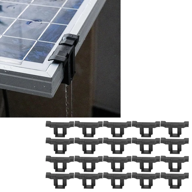 Clip de vidange d'eau pour panneau solaire, 20 pièces, Clips de nettoyage pour Modules PV, 30mm, Clip de boucle de Drainage pour panneau photovoltaïque 1