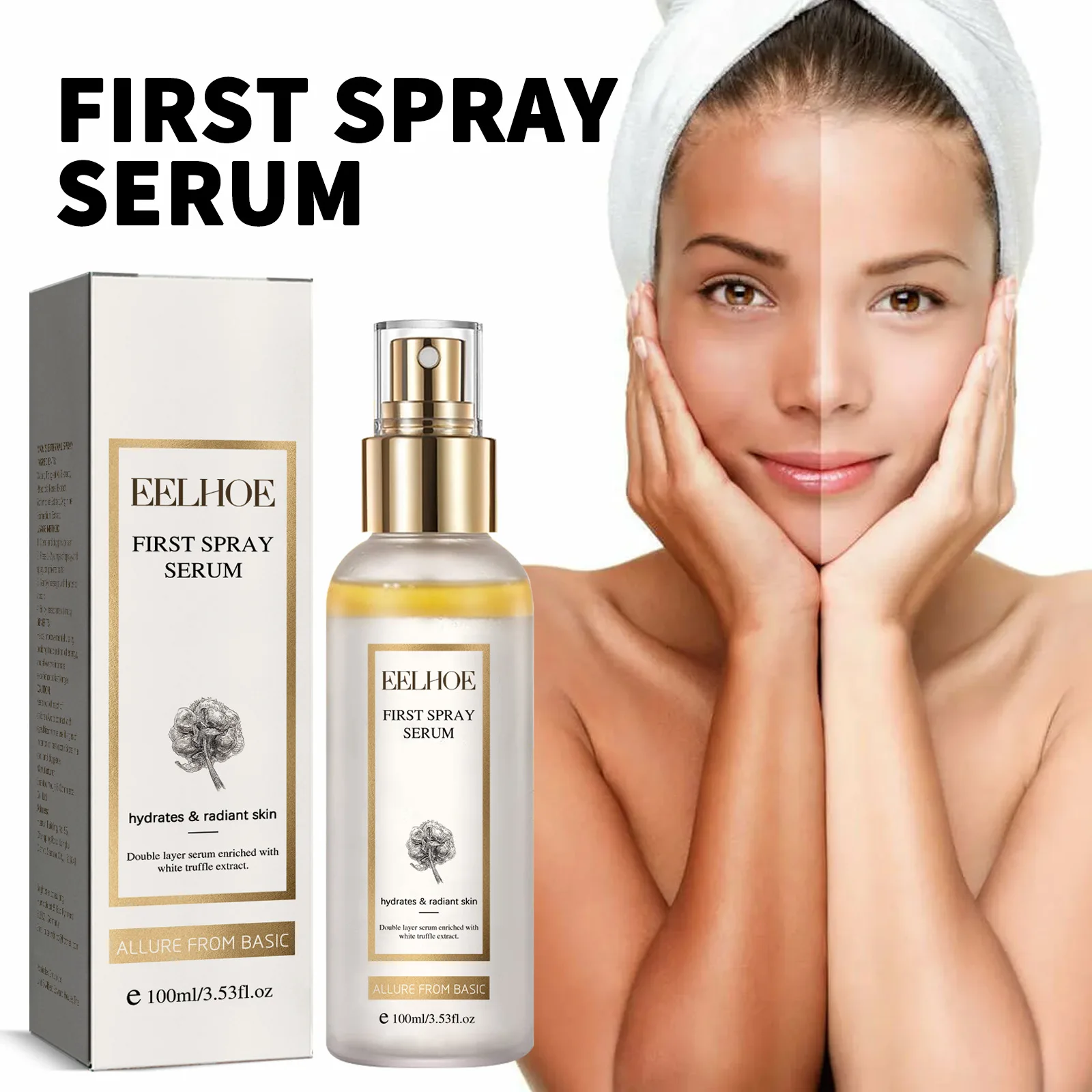 Eelhoe White Truffle Moisturizing Spray Moisturizing and Nourishing Spot Fading Skin Rejuvenation Brightening Whitening Essence