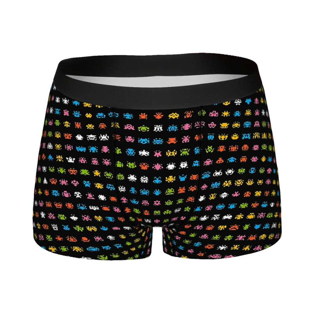 003 Rainbow Dense Space Invasers Mutande Anime Homme Mutandine Uomo Intimo Stampa Pantaloncini Boxer Slip