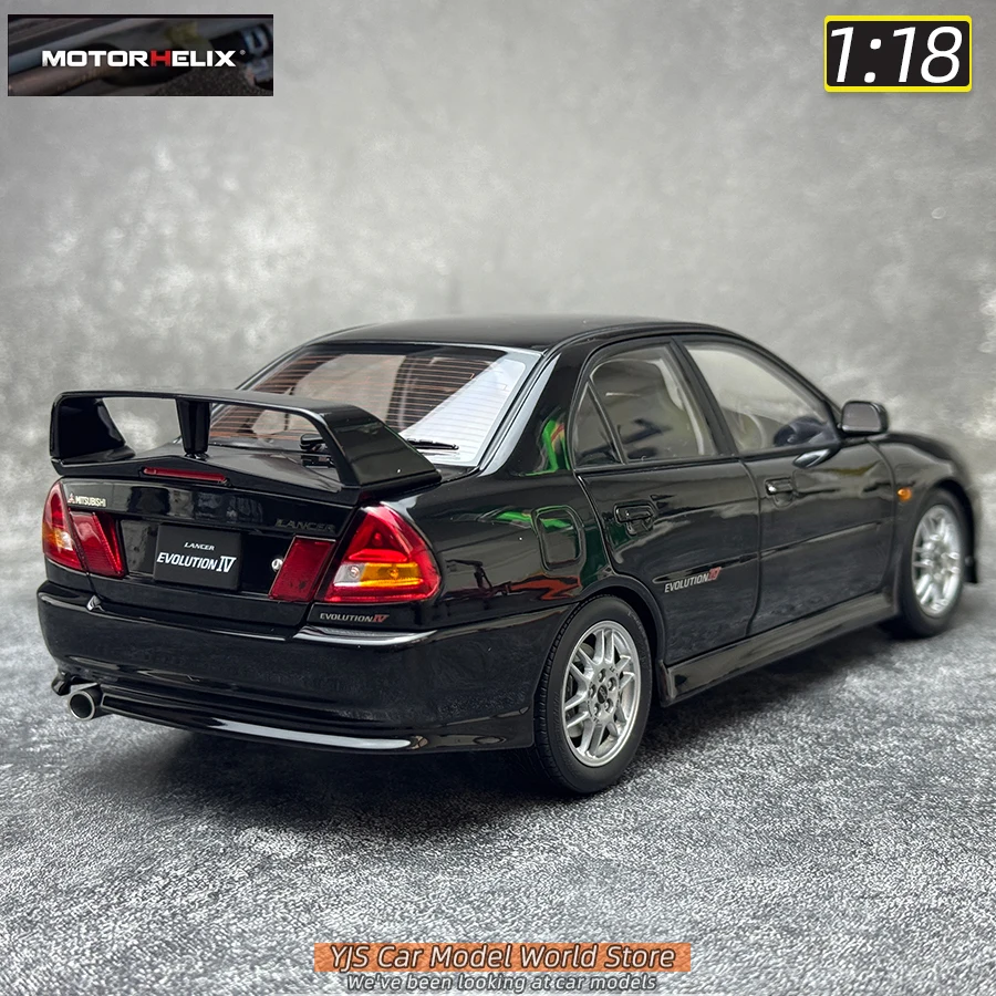 MOTORHELIX MH Diecast model 1:18 Mitsubishi Lancer Evolution IV 4 alloy car model sports car static decoration collection 