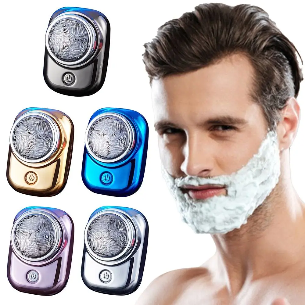 

1PC Men Mini Electric Razor Portable Shaver Beard Shaving Trimming Grooming Tool USB Rechargeable Pocket Size Shaver Male Gift