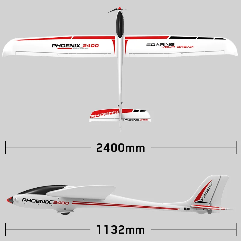 Volantex Phoenix 2400 2400mm PNP Planeur RC EPO 5CH FPV