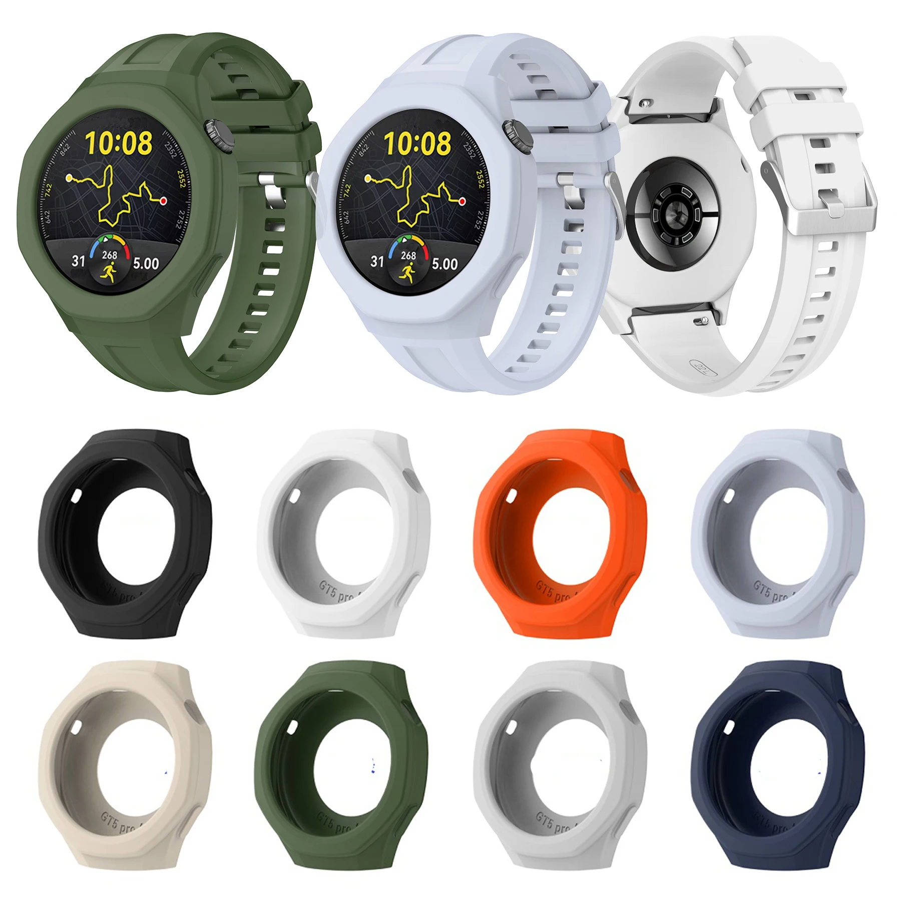 Silicone Replacement Strap and Protective Case Shell