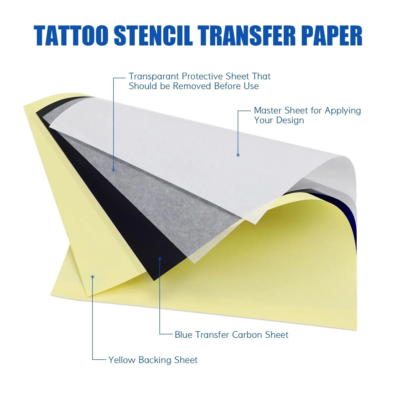 50PCS Tattoo Transfer Paper A4 Size Tattoo Stencil Paper High Quality Copier for Tattoo Transfer Machine Accessories 2