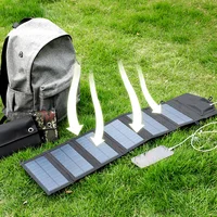 Panneau solaire pliable 60W 80W 100W, chargeur solaire portable USB 5V, chargeur de batterie extérieur étanche pour téléphone et camping 1