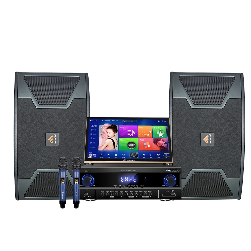 Popolare Sistema Karaoke Professionale Da 19 "Juke Box Inandon Wifi Karaoke Player Machine 4Tb Con Altoparlanti Ktv Videoke Karaoke Set