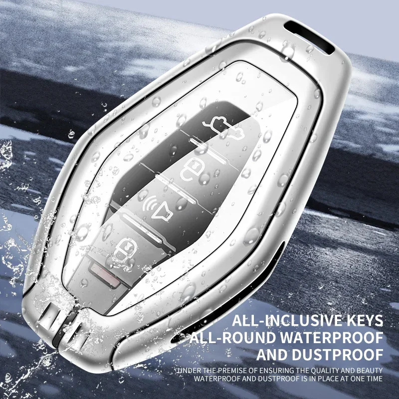 Zinc alloy car remote key cover case for jetur X70 x70plus x90plus protection shell buckle keyless interior accessories