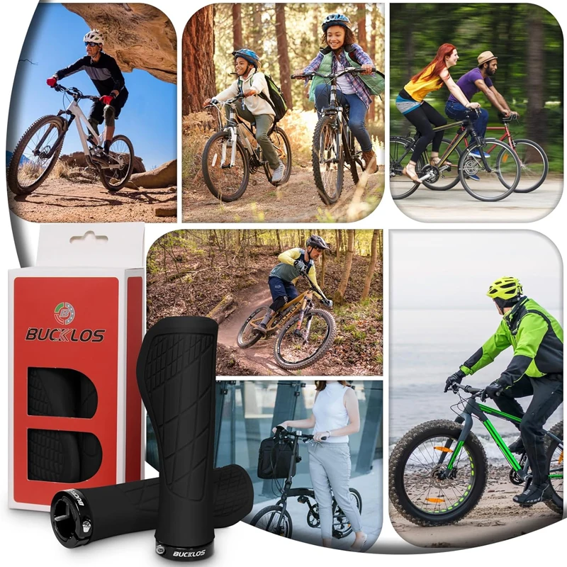 BUCKLOS MTB Handlebar Grips Ergonomic Comfortable Mountain Bike Lokc Grips Bicycle Soft Rubber Handlebar Grip Bike Accessories 3