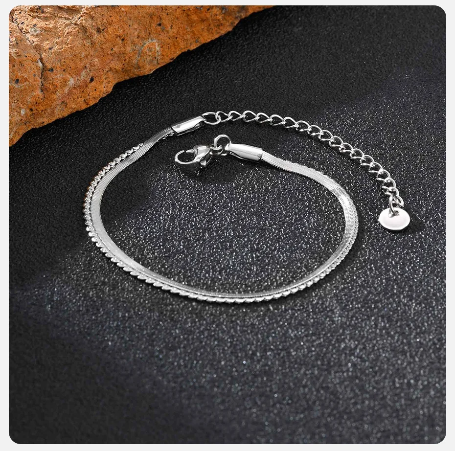 2 Stück/Set Klingenkettenarmband für Männer und Jungen, minimalistisches verstellbares Armband aus Edelstahl, Geschenk – Detail 6