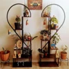 25260-51622C.jpg flower pot display rack plant stand half heart shaped