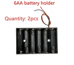 Enhanced AA Battery Holder with 10 - Slot Storage and Wiring (2PCS)