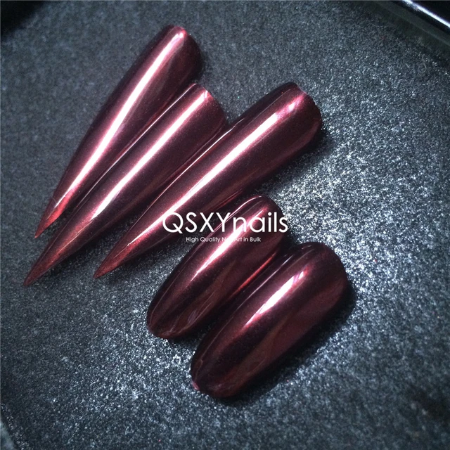 0.5g Qualily Dull-red Chrome Mirror Powder Nail Smooth Rubbing