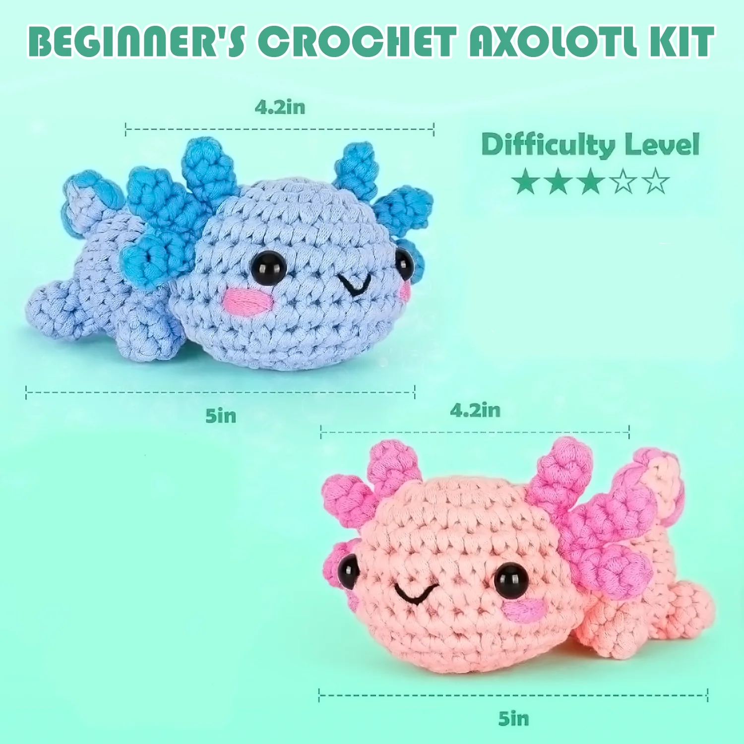 Complete Beginner Crochet Kit for Adults & Kids 2