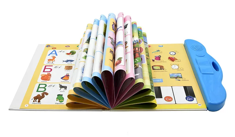 Russian Language Reading Book Learning E-book for Children Interactive Voice Reading Book Early Educational Study Toys Gifts 3