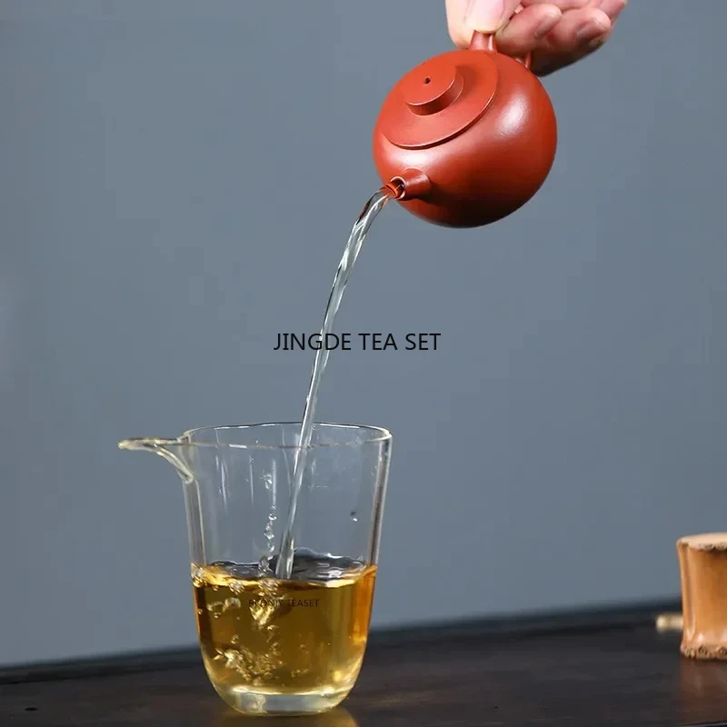 90ml Yixing Yixing purple clay teapot small capacity original ore red clay handmade Kung Fu tea set