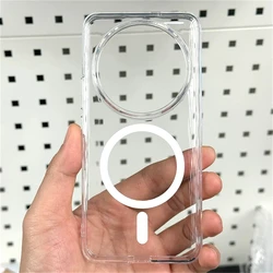 Magnetic Transparent Shockproof Acrylic Protective Phone Case with Bumper for HONOR Magic8 Lite (Clear)