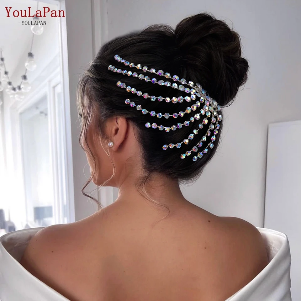YouLaPan AB Rhinestone Comb For Woman Wedding Hair Accessories Bridesmaid Headdress Bride Headwear Girls Hairpin HP563_voghion.com