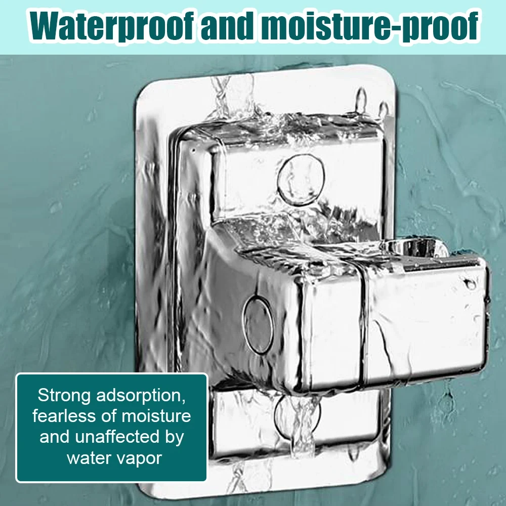Showerhead Holder Adjustable Wall Mounted Self-Adhesive Handheld Bathroom Fixture