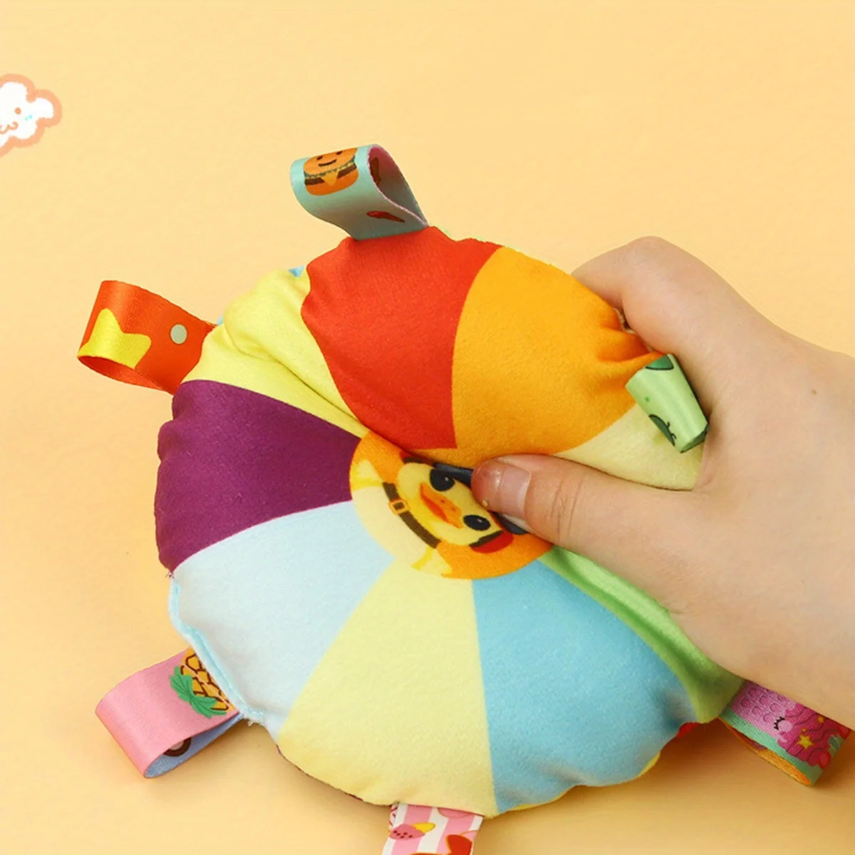 Cartoon Patterned Plush Flying Disk Toy with Sounding Bell for Dogs,Interactive Training and Dental Health Chew Toy pet supplies 6
