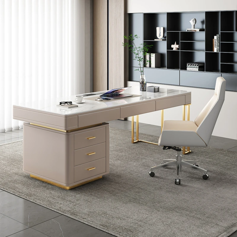 Executive Setup Table Work Desk Supplies Beauty Salon Work Desk Reception Wooden Luxury Bureau Meuble Working Equipment ZT