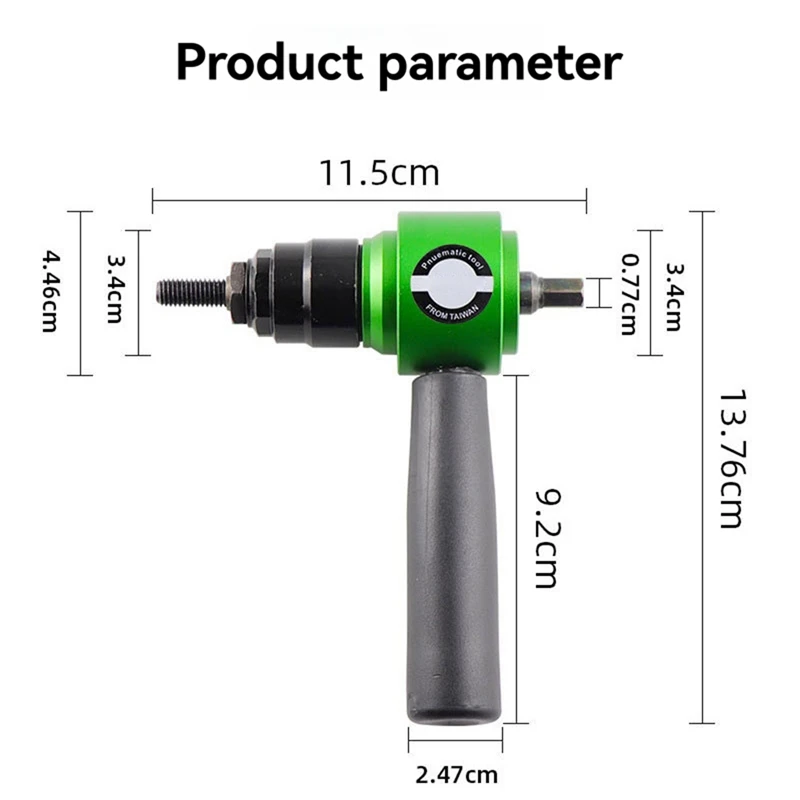 B97A-Electric Aerodynamic Rivet Tool Kit Rivet Nut Tool Kit With Drill Bit Adapter Nut Pull Riveting