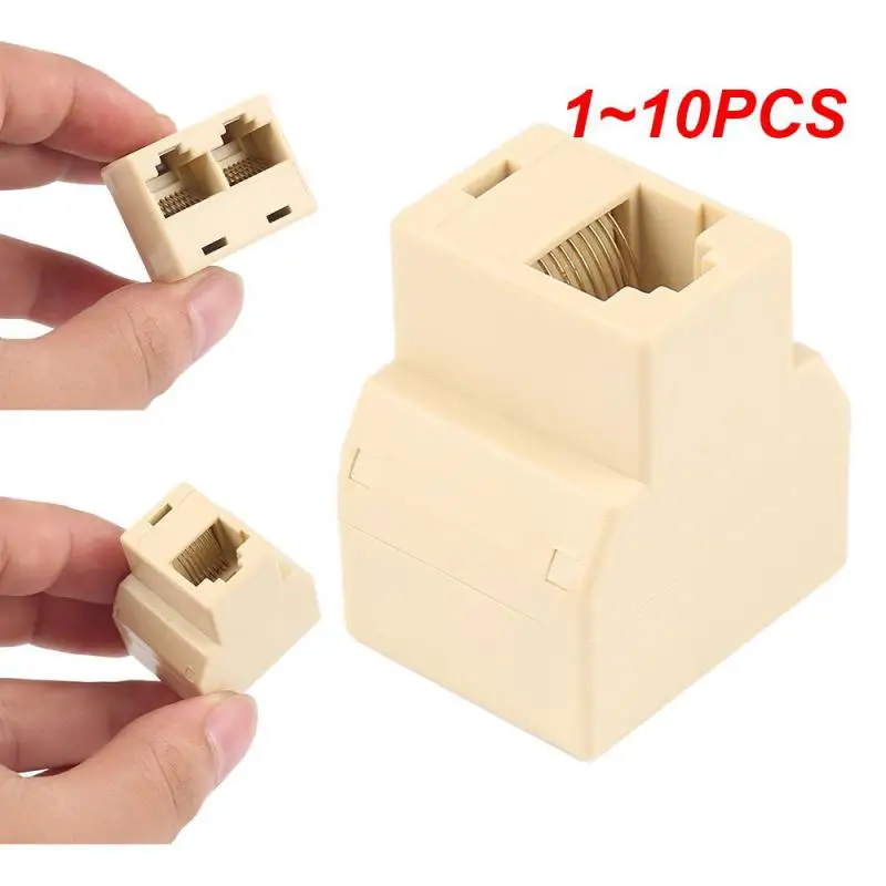 

1~10PCS Splitter 1 To 2 Ways RJ45 Female Splitter LAN Ethernet Network Connector Extender Adapter Plug Connector Adapter