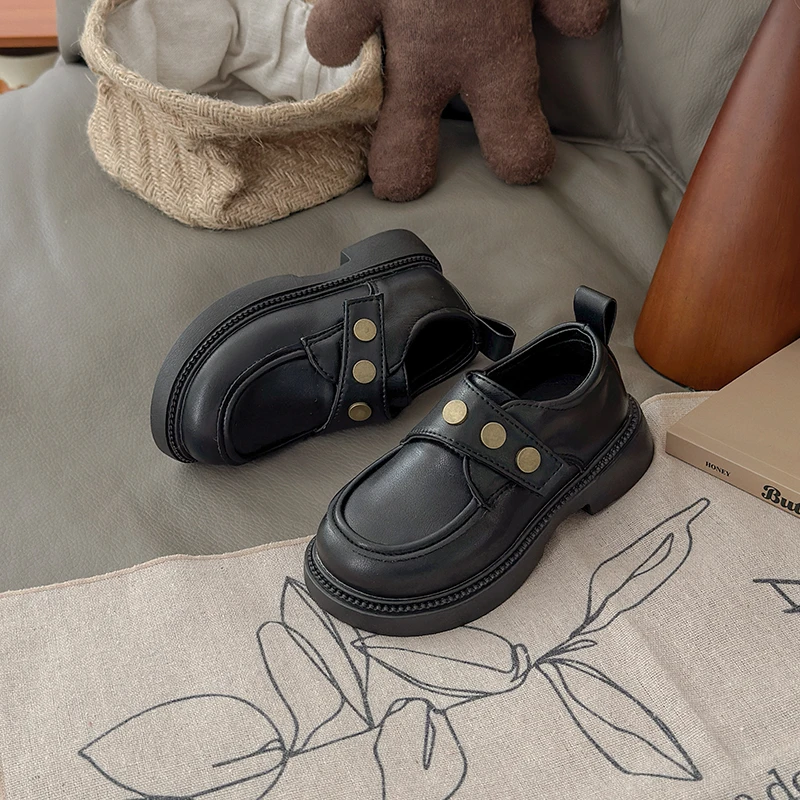 Leather School Shoes for Girls Spring Autumn
