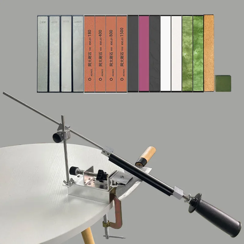 

[New 2023] Professional Knife Sharpener Fixed Angle Sharpening Knife Sharpener Tools Whetstone Polishing Stone Leatherwear Set
