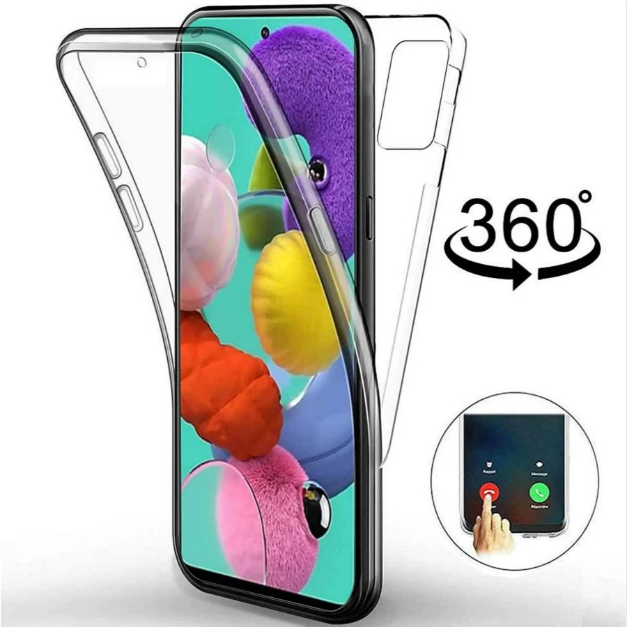 360 двойной чехол для Samsung Galaxy A51 A71 A01 A41 A50 A30 A70 A40 A20 A10 A10S A30S S20 Ultra S10E S10 S9 S8 Note 10 Plus |