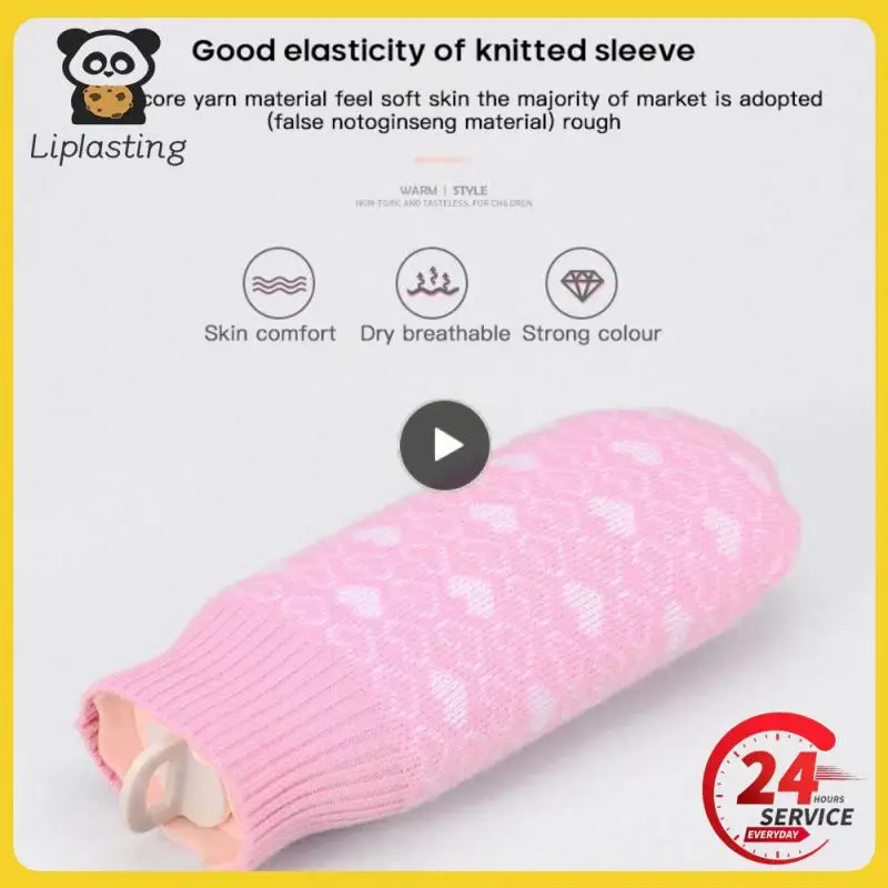 Silicone Winter Hot Water Bottle Student Portable Hand Warmer Can Be Microwave Heated Explosion-proof Children Care Solid Color