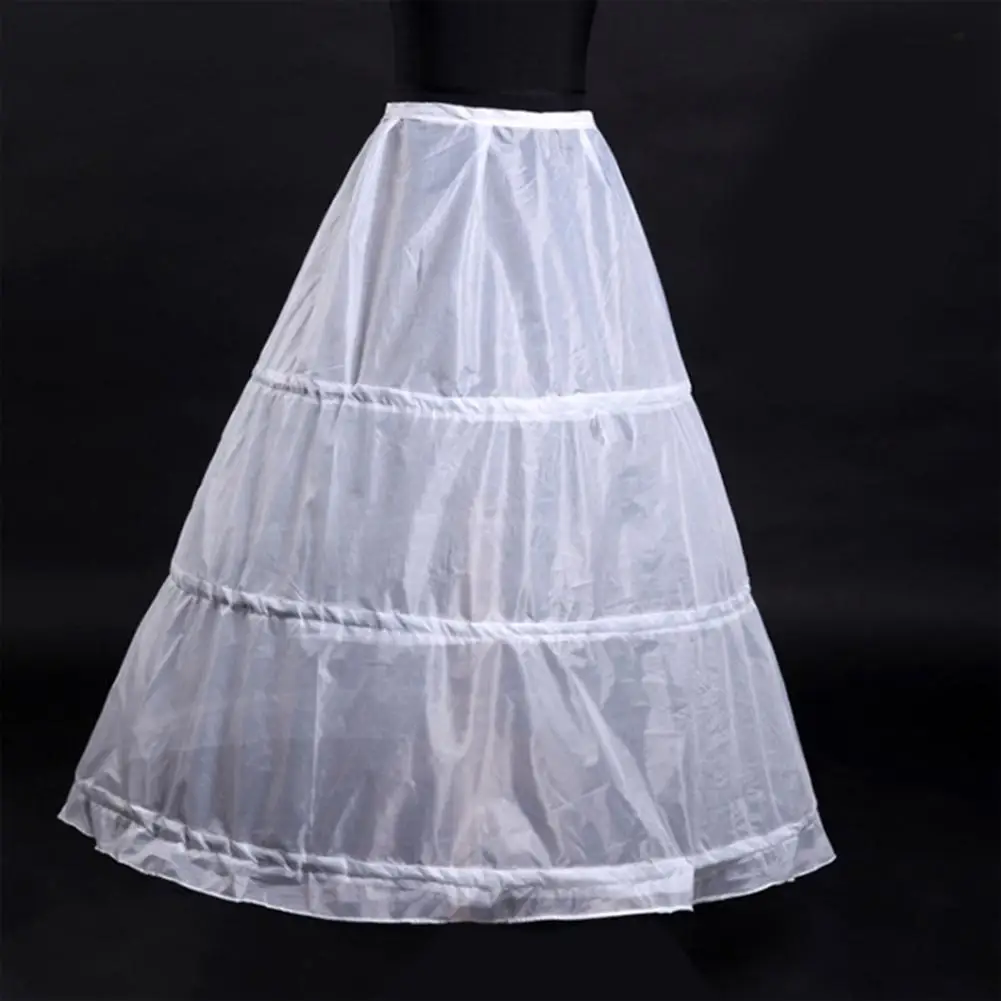 Description Picture 4 of itemNew Women A-line Petticoat Adjustable Drawstring Single Bridal Crinoline Gown Waist Layer Wedding Ball Dress 3 Hoops Underskirt