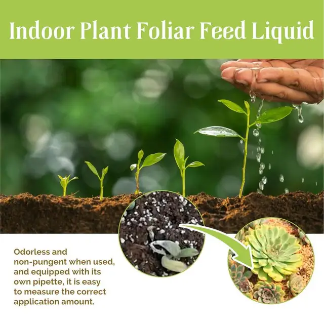 Plant Loliar Mertilizátor 1,01Oz Beltéri Növényi Műtrágya Szerves Folyékony Lendület Lombos Spray A Legtöbb Növény Számára - Image 3