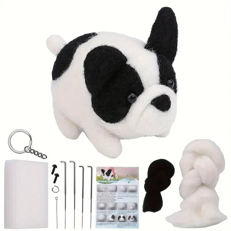 Description Picture 6 of itemNon-Finished Dog Cat Handmade Wool Felting Material Package Doll Toy DIY Child Gift Needle Felting Tool Kit