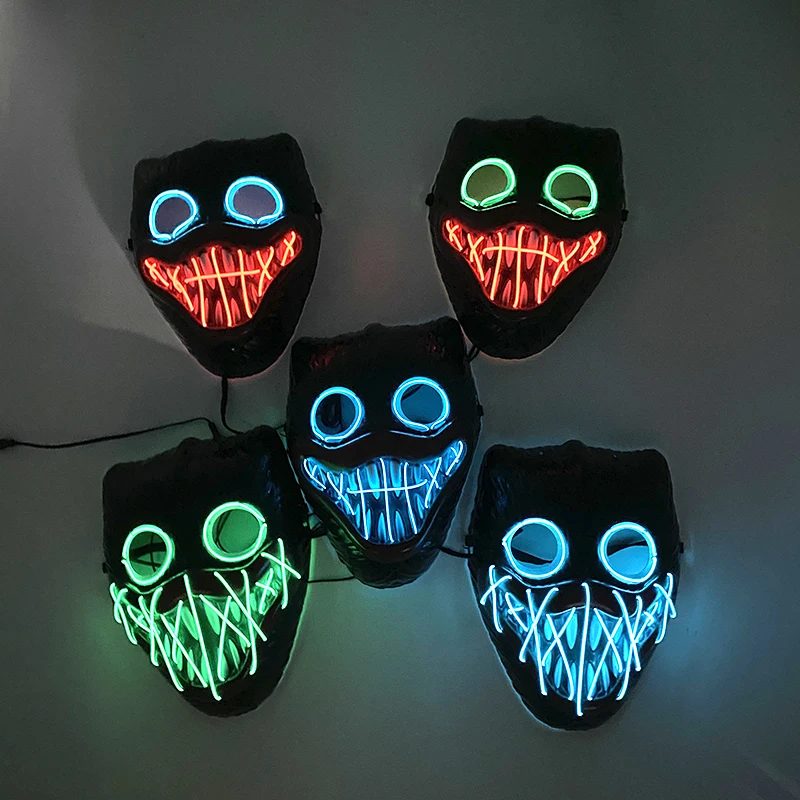 Cosplay Famous Movie Playtime Masks Neon Led Role Masks Glowing In The Dark Per Oggetti Di Scena Di Halloween