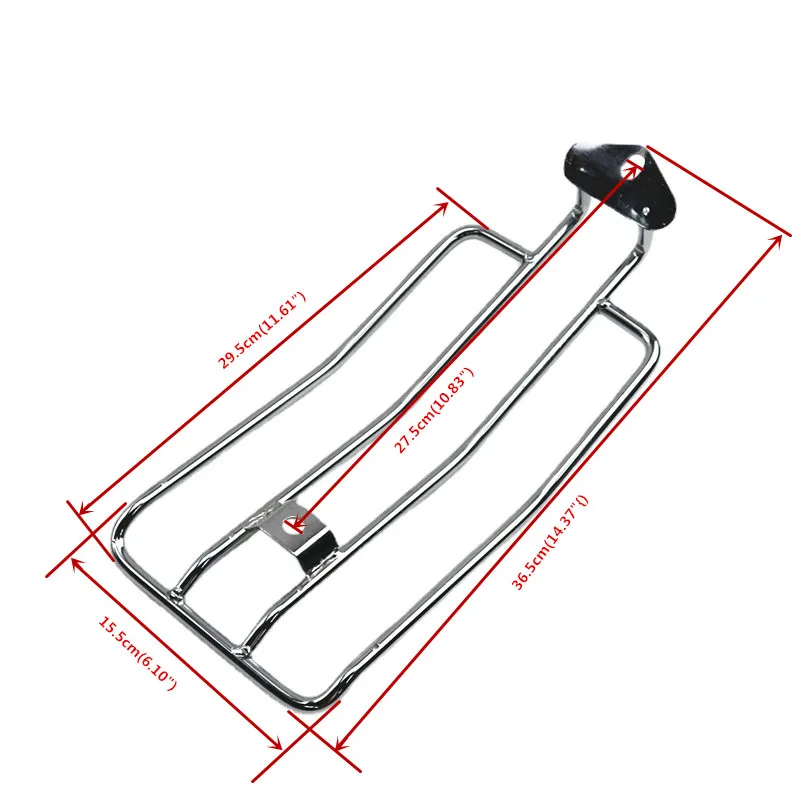 Chrome Solo Luggage Fender Rack For Sportster XL 883 85-03 Triumph America 85-11